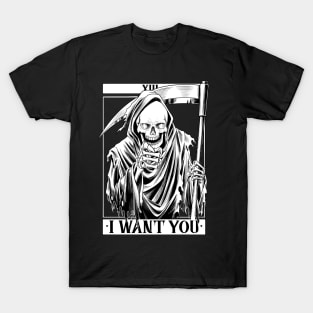 Blackcraft the Grim Reaper Wants you Death Tarot Card XIII T-Shirt